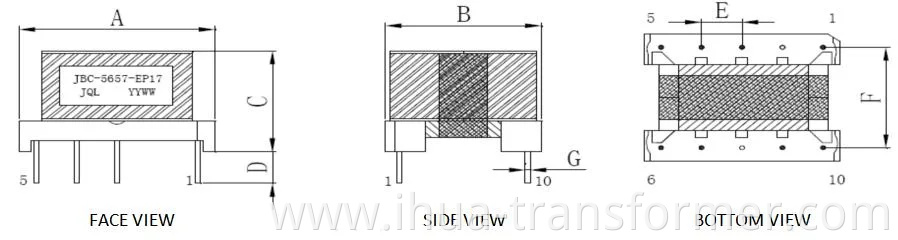 High Quality Ee/Ei/Ep High Frequency Inverter Electric Transformer for Power Car Charger